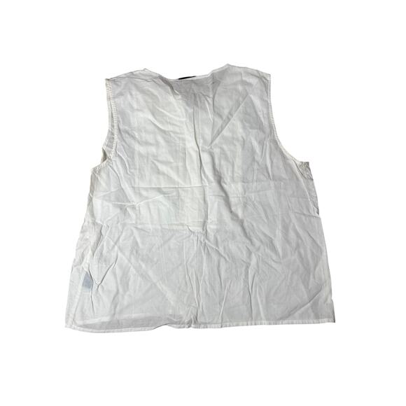 Jenny Kayne White Tank Top 100% Cotton Size Small - Picture 4 of 6